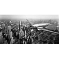 thumbnail image 2 of Anonymous 18x11 Black Ornate Wood Framed with Double Matting Museum Art Print Titled - DC-4 over Manhattan, NYC, 2 of 4