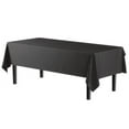 thumbnail image 2 of Exquisite 6 Pack Premium Rectangular Plastic Tablecloth Cover 54" x 108" - Black, 2 of 9