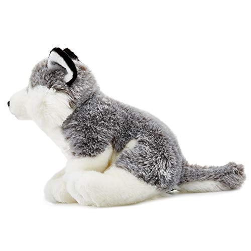 TAMMYFLYFLY Animal de peluche realista de 12 pulgadas Husky