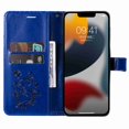 thumbnail image 3 of Decase Wallet Case for Apple iPhone 14 Plus, Butterfly Embossed PU Leather Wallet Case Flip Protective Phone Cover with Card Slots and Kickstand Case,Blue, 3 of 6