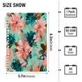 thumbnail image 3 of Wirebound Notebook Hardcover Spiral Notebooks Pink Abstract Floral Patterns, 60 Pages, 80 GSM, 5.7 x 8.3in, 3 of 7