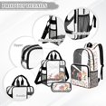 thumbnail image 3 of Kuiaobaty Lily Dragonfly Print Clear Backpack Set for Girls Lightweight Clear Backpack and Pencil Case with Side Pockets Heavy Duty Bookbag with Lunch Bag for School, 3 of 5