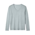 thumbnail image 4 of Men's Long Sleeve Shirts V Neck Solid Color Fashion Summer Shirts Loose Soft Comfort Casual Tee Shirts Basic Pullover Tops 2026, 4 of 6