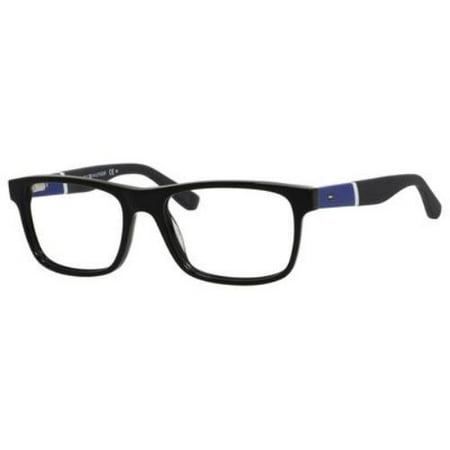 TOMMY HILFIGER Eyeglasses 1282 0FMV Black Blue 52MM