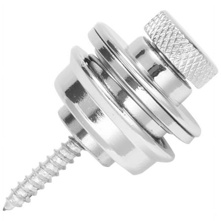 2pcs Non-slip Guitar Strap Lock Guitar Belts Buckle Button Thread For Acoustic Electric Bass Guitar Strap Parts Accessories-silver