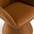 thumbnail image 6 of Risa Modern Rust Fabric Swivel Dining Chair, 6 of 6