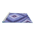 thumbnail image 2 of Ahgly Company Machine Washable Indoor Round Southwestern Blue Country Area Rugs, 8' Round, 2 of 4