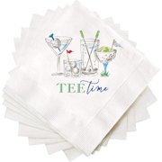 20pcs Tee Time Golf Cocktail Napkins – , Funny Golf-Themed Party Supplies, Disposable Napkins for Retirement, Birthday, or Tournament Celebration – 5 x 5 Inches 5"x5"