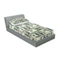 thumbnail image 2 of Money Fitted Sheet & Pillow Sham Set, Dollar Bills of United States Federal Reserve the Ben Franklin Portrait, Decorative Printed 4 Piece Bedding Decor Set, Twinxl, Pale Green Grey, by Ambesonne, 2 of 3