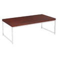 thumbnail image 3 of Wall Street Espresso Coffee Wood Table and Metal Chrome Legs, 3 of 9