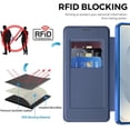 thumbnail image 5 of For Samsung Galaxy S26+ 5G Wallet Cell Cover, RFID Blocking, PU Leather,Compatible With MagSafe , With Flip Cover Multi-Card Slots Pocket, Ultra Thin Magneti Protective Cover,Dark blue, 5 of 7