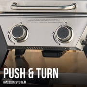 Expert Grill Stainless Steel 2-Burner Tabletop Gas Grill, 13,000 BTUs, 273 Sq. In.