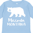 thumbnail image 4 of Inktastic Missoula, Montana White Bear Silhouette Boys or Girls Long Sleeve Toddler T-Shirt, 4 of 5