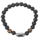 thumbnail image 5 of Pulsera de piedras naturales con dije de pelota de rugby, cadena de cuentas, pulsera elástica para hombre, 5 of 8