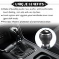 thumbnail image 3 of 1 Set Shift Knob with Boot Cover Compatible for VW Golf 6 MK5 2005-2014 Faux Leather Black White 5 Speed, 3 of 6