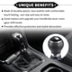 thumbnail image 3 of 1 Set Shift Knob with Boot Cover Compatible for VW Golf 6 MK5 2005-2014 Faux Leather Black White 5 Speed, 3 of 6