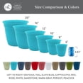 thumbnail image 6 of HC Companies ECA08000 8 Inch Eclipse Planter w/ Attached Saucer, Strawberry Red, 6 of 8