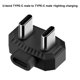 thumbnail image 2 of Convertidor de carga rápida Sidaley USB C hembra a macho tipo C dual negro, 2 of 6