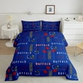 thumbnail image 2 of Erosebridal Rugby City Bedding Sets King with Comforter,Sports Theme Duvet Insert,Buffalo Comforter Sets King Size For Teens,Ultra Soft Bedroom Decor Reversible,3pcs, 2 of 8