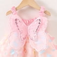 thumbnail image 5 of Zanarzt Girls Dresses Infant Baby Girl Ruffle Dress Heart Print Tulle Dress Cute Summer Clothes Light Pink,3-4 Years, 5 of 6