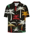 thumbnail image 5 of AHTJRT Men's Tropical Aloha Shirt Vibrant Palm Frond Prints Perfect for Beach Parties & Summer Getaways Black M, 5 of 5