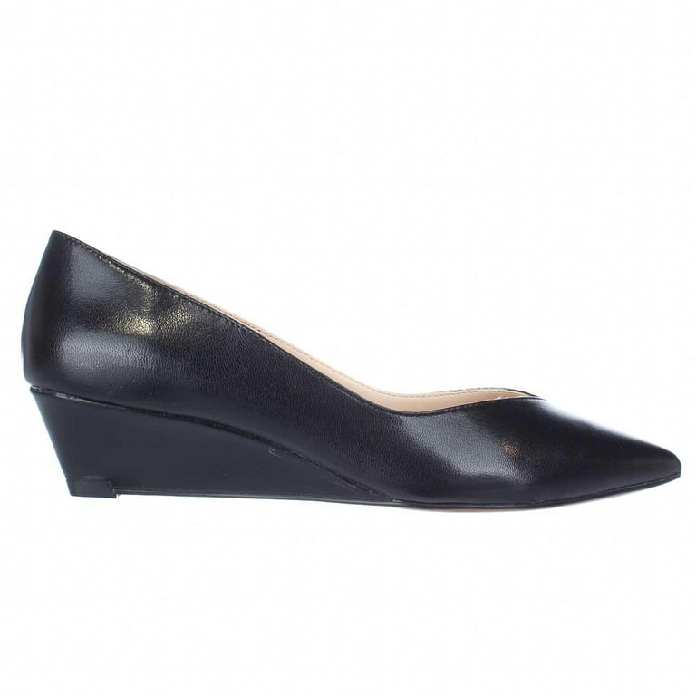 Womens Nine West Elenta Pointed Toe Wedge Pumps Black Walmart