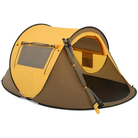 YEXJ 2-3 Person Pop Up Camping Tent, Portable Backpacking Tent Family Travel Tent with Carry Bag, Outdoor Windproof Camping Equipment Easy Setup for Lawn, Garden, Park