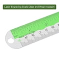 thumbnail image 4 of Uxcell Straight Ruler 12 Inch Metric English Measuring Tool Green, 4 of 5