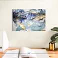 thumbnail image 3 of Elephant Stock Abstract Glitter Wall Art - Horizontal Canvas Wall Art - Living Room Wall Decor - Abstract Canvas - Blue And Gold Decor - 12" x 8", 3 of 8
