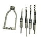 thumbnail image 2 of Taladro para agujeros cuadrado, soporte fijo de acero con 4 taladros, carpintería duradera para máquinas perforadoras, máquina de embutir, prensa de, 2 of 7
