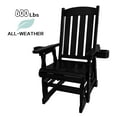 thumbnail image 5 of Fortune Candy Wood Patio Glider with High Back and Deep Contoured Seat, Heavy Duty 600 lbs, for Outdoor Patio Garden, Black, 5 of 9