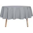 thumbnail image 1 of LAICAIW Round Tablecloth-60 Inch-Water Resistant Spill Proof Washable Polyester Table Cloth Decorative Fabric Table Cover for Dining Table, Buffet Parties and Camping, Silver Grey, 1 of 7