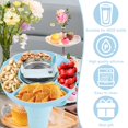 thumbnail image 4 of POINTERTECK Snack Ring for Cup 4 Compartment Snack Container Safe Silicone Cups Snack Tray Reusable Cups Snack Platters Portable Effortless to Clean Snack Ring for 40 oz Cups (White ), 4 of 11