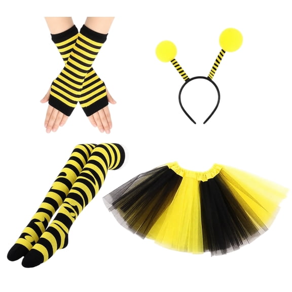 Halloween Bee Costumes, Bee Role Play Stage Costume, Men Women Themed Role Play Stage Costume, Halloween Themed Party Performance Outfits, Halloween Bee Cosplay Dress Up Suit
