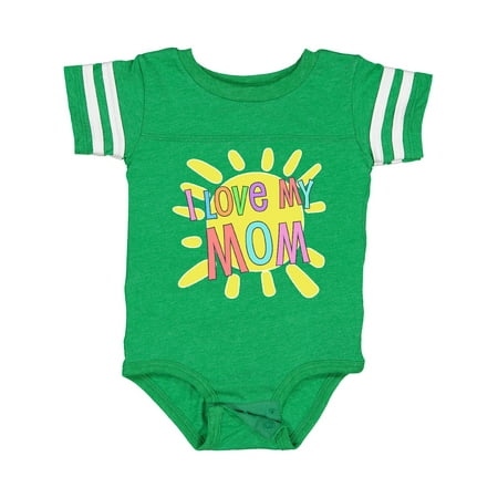 

Inktastic I Love my Mom- sun and rainbow letters Boys or Girls Baby Bodysuit