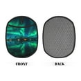 thumbnail image 2 of Pofeuu Northern Lights Print Silicone Pot Mat Mitten With Hanging Loop Heat Resistant Oven Mitts Non-Slip Bbq Baking Smoking Potholders, 2 of 7