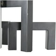 thumbnail image 5 of 13" x 7" Black Metal Abstract Square Arched Geometric Sculpture, by DecMode, 5 of 9