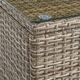 thumbnail image 4 of Modway Convene Outdoor Rattan Weave/Aluminum Frame Patio End Table in Brown, 4 of 7