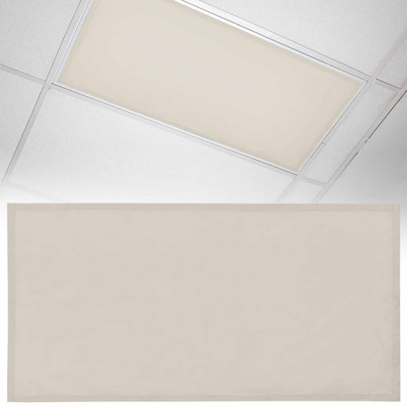 1 Pack Beige Fluorescent Light Covers for Ceiling Lights White Swan Solid Color Magnetic Ceiling Light Covers Overhead Light Filters for Office Classroom Home
