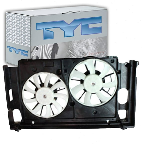 TYC Dual Radiator & Condenser Fan Assembly compatible with Toyota Prius Plug-In 2012-2015