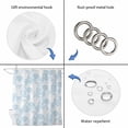 thumbnail image 7 of 54x78 Inch Shower Curtain Decorative Ocean Shell Bathtub Bath Curtains Fabric Waterproof Bathroom Decor, Summer Coastal Seashells Texture Light Blue Small Stall Shower Curtain Set with 12 Hooks, 7 of 7