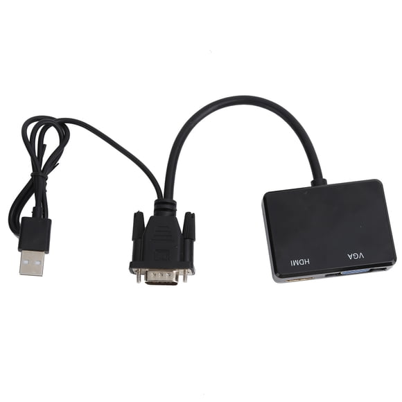 VGA to VGA High Definition Multimedia Interface Splitter Converter, VGA Y Splitter Cable VGA Y Cable Dual Monitor Adapter Cable Support Dual Display Adapter