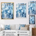thumbnail image 4 of Designart "Scandinavian Tiles in White and Blue VI" Abstract Framed Wall Art - Modern White Abstract Tile Bedroom Framed Canvas Wall Art, 4 of 6