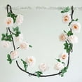thumbnail image 5 of Efavormart 6 ft Blush Silk Rose Garland with Bendable Wire Vines Artificial Flower Garlands with Leaves for Wedding Decoration, 5 of 11