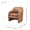 thumbnail image 2 of NPD Furniture Zella Faux Leather Accent Arm Chair in Vintage Cider, 2 of 12