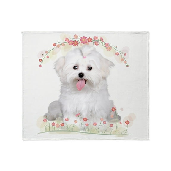 CafePress - Malti Flowers Throw Blanket - Soft Fleece Throw Blanket, 50"x60" Stadium Blanket