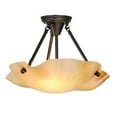thumbnail image 3 of Meyda Tiffany 158569 Atelier 2 Light 16" Wide Semi-Flush Bowl Ceiling Fixture - Brown, 3 of 5