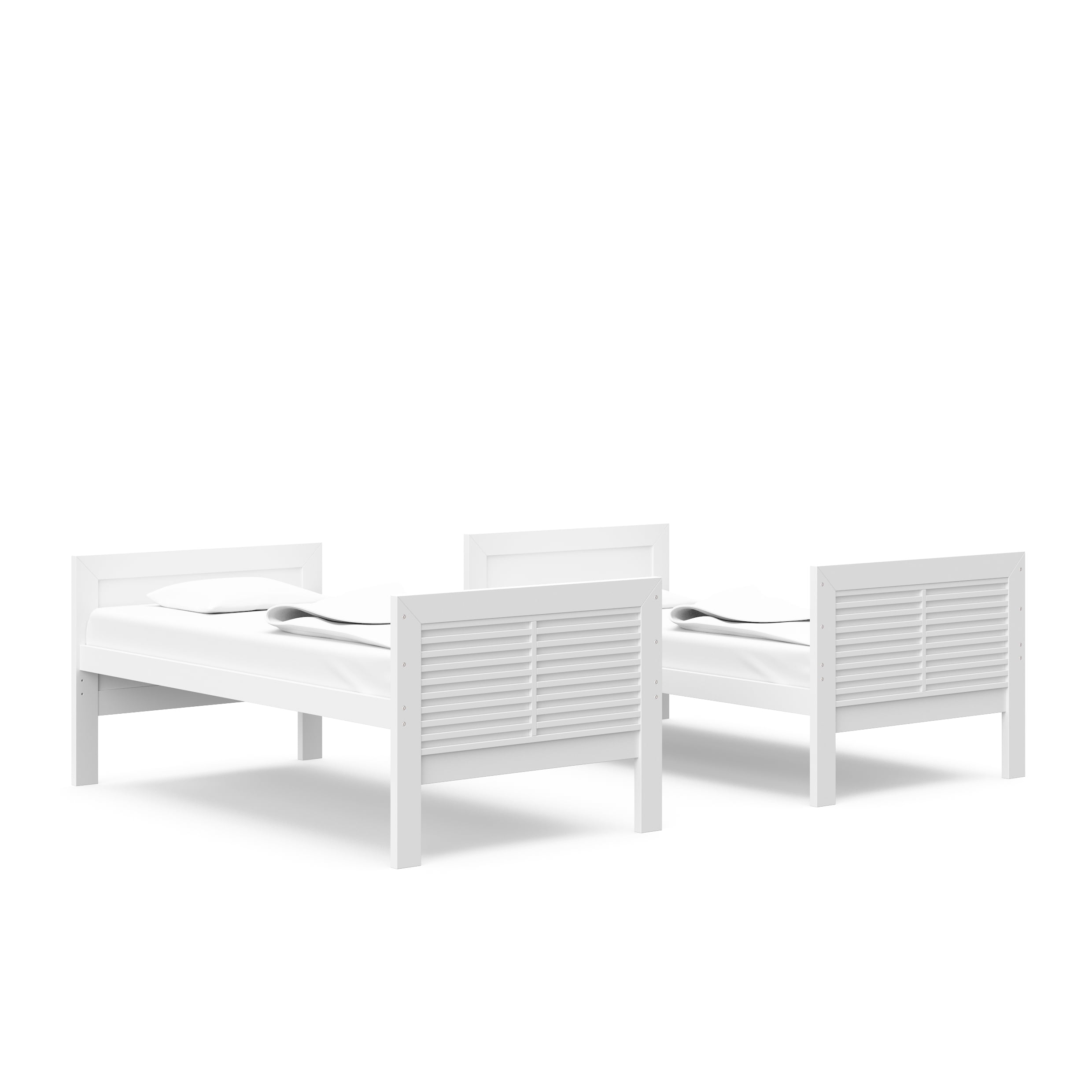 Storkcraft Milo Twin Kids Bunk Bed, White