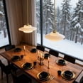thumbnail image 4 of Mid Century Pendant Light Fixtures E26 Modern Gold Brass Kitchen Island Chandelier Lamp Milk White Glass Large Pendant Lamps for Dining Table Bedroom Hallway, 4 of 9