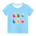 thumbnail image 1 of Cadeaux de Pâques pour Garçons, Cadeaux de Pâques pour Enfants, Tout-Petits Garçons Filles Imprimé Œufs de Pâques Mignons Col Rond Manches Courtes, Cadeaux pour Filles Tout-Petits, Shorts pour Filles, 1 of 4